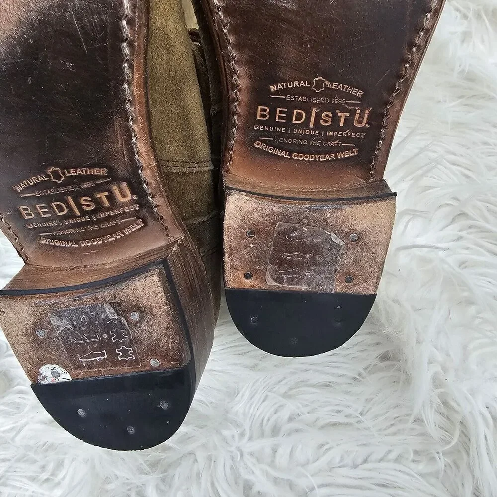 Bed Stu Women’s Redmond Tall Sailor Suede Boots Size 7.5 Brown